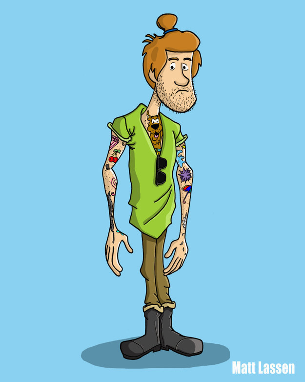 Shaggy s moderným účesom,