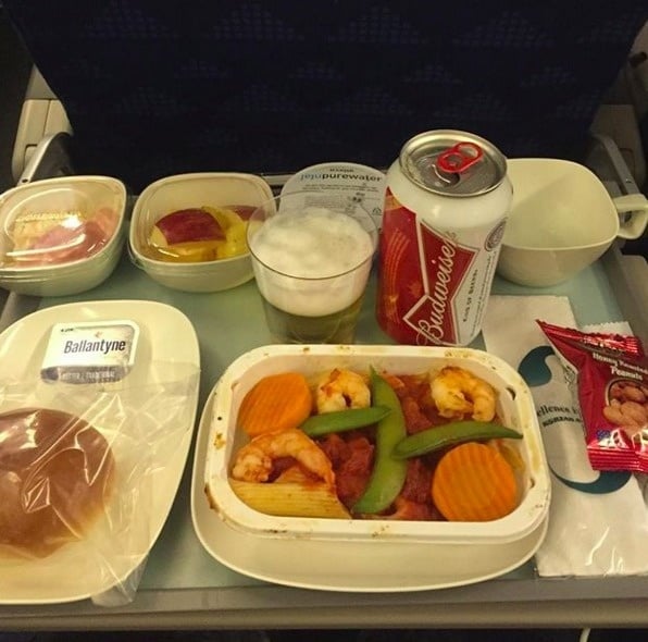 Jedlo v lietadle je