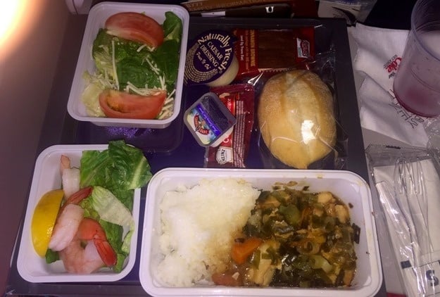 Jedlo v lietadle je