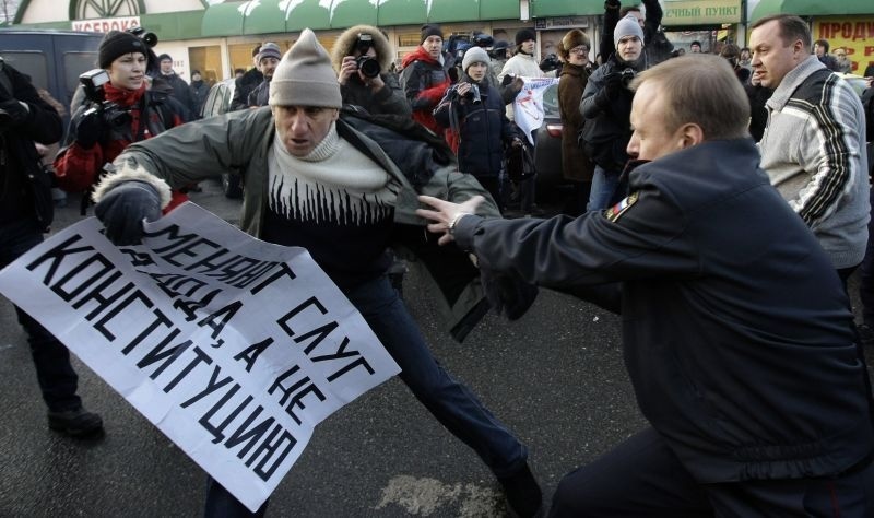 Proti demonštrantom v Moskve