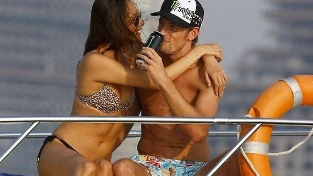 Jenson Button s manželkou