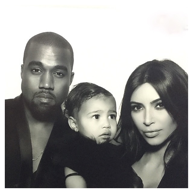 Happy family: Kanye, North