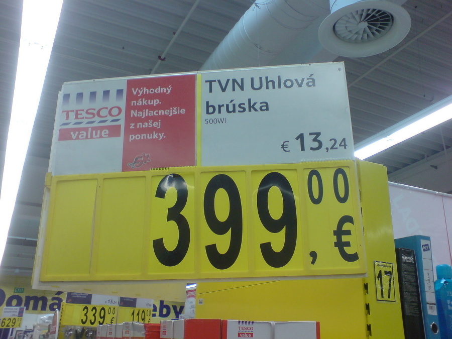 Brúska s dvoma cenami