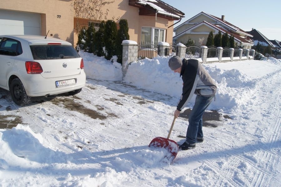 Snehová kalamita v Trebišove.