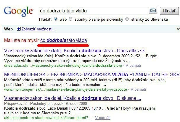 Vyhľadávač Google ponúka pri