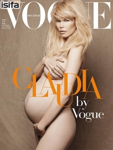 Tehotná Claudia Schiffer pózovala