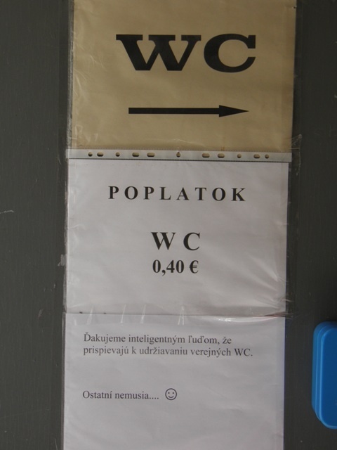 Za použitie WC 40