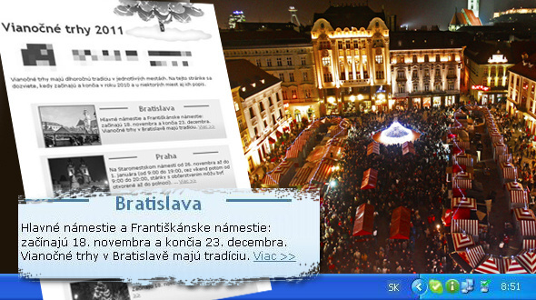 Návštevníci vianočného webového portálu sa na bratislavské trhy trepali zbytočne.