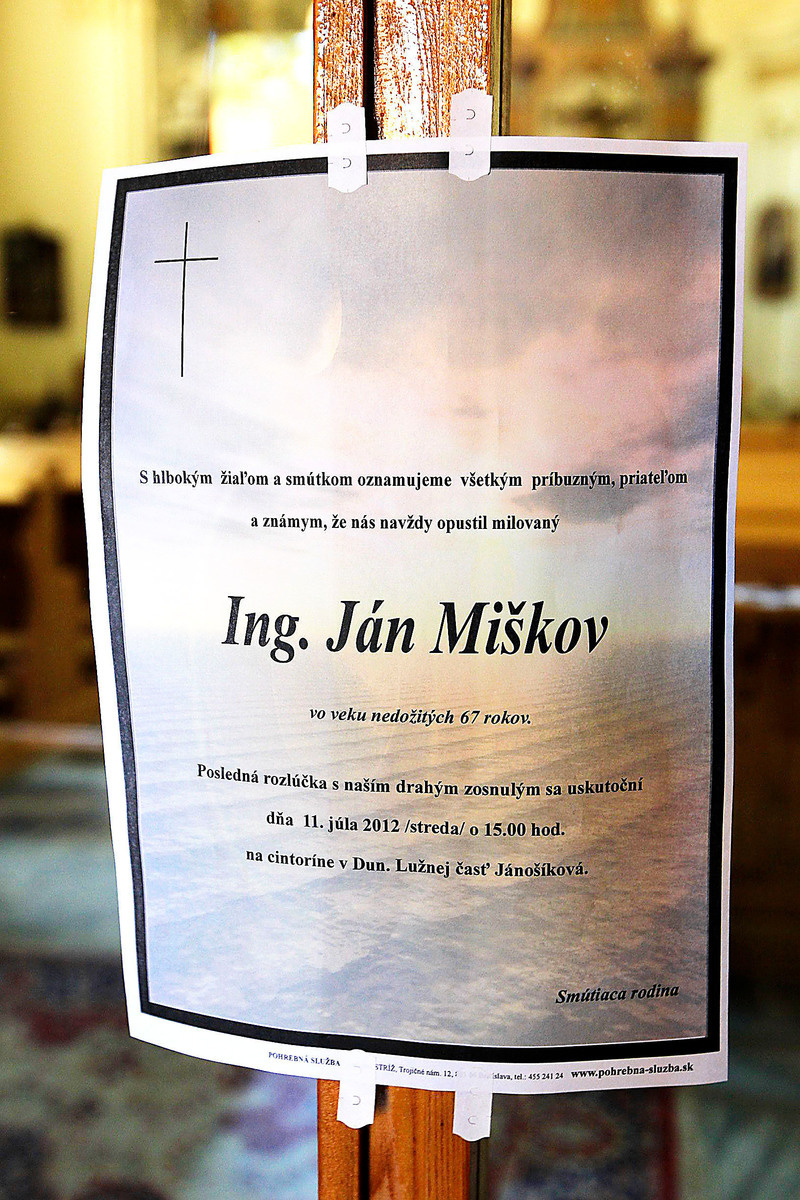 Jánovi Miškovovi († 66)