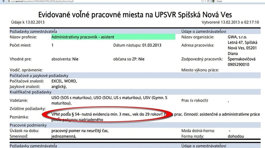 Na túto pozíciu administratívneho