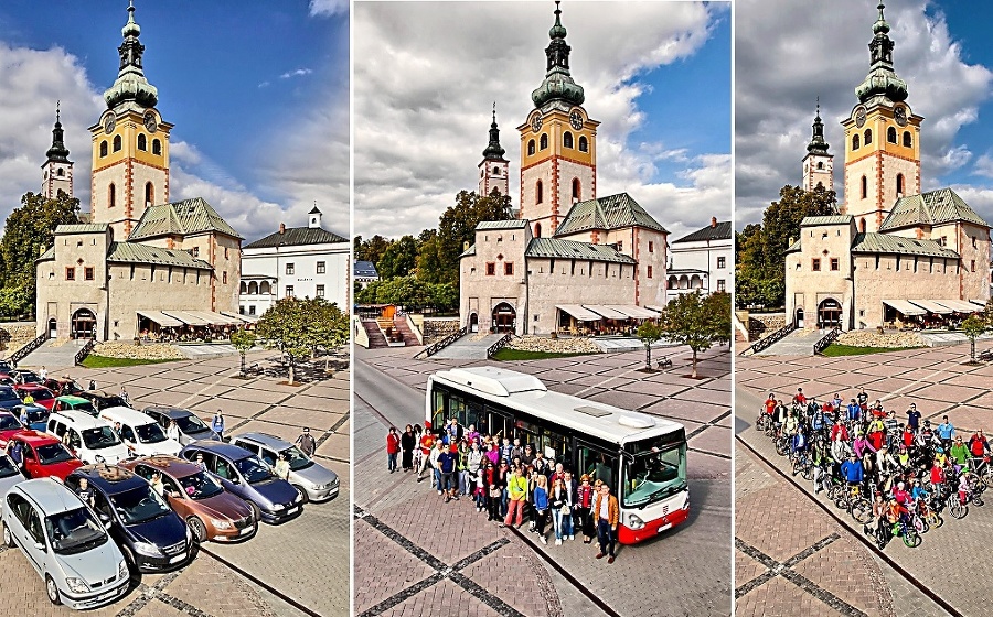 Tri spojené fotografie poukazujú