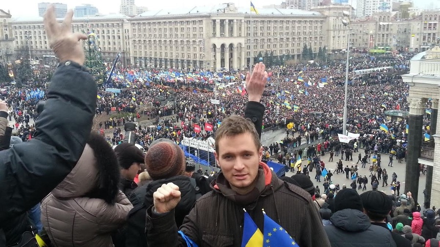 Nedeľný protest v Kyjeve.