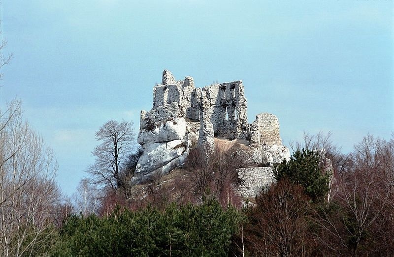 Zrúcanina hradu pred rekonštrukciou.