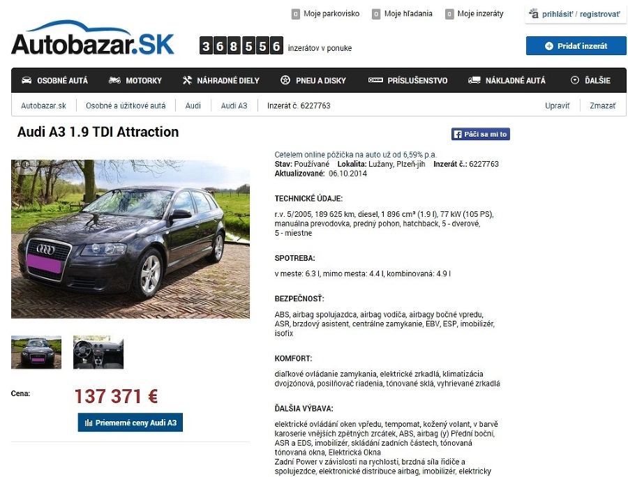 Inzerát so šialene vysokou