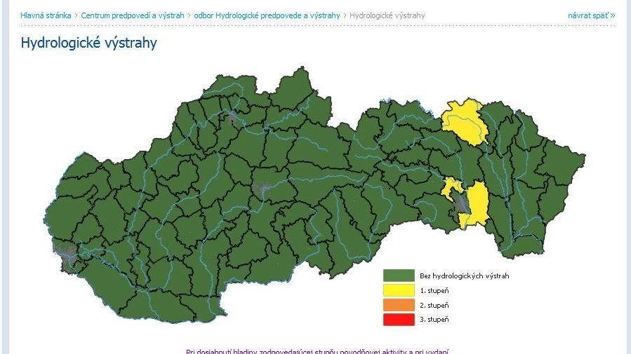 Hydrometeorolocký ústav varuje pred