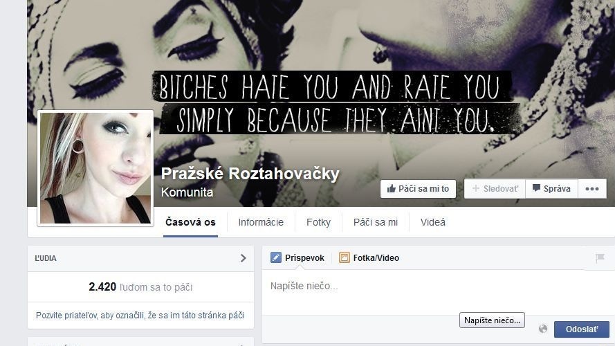 Facebooková stránka o sexi