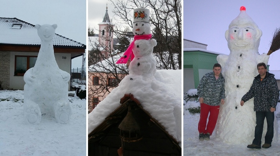 Slovensko zaplavili originálni snehuliaci