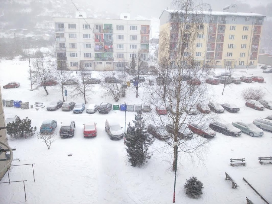 Zasnežená nedeľa v Gelnici