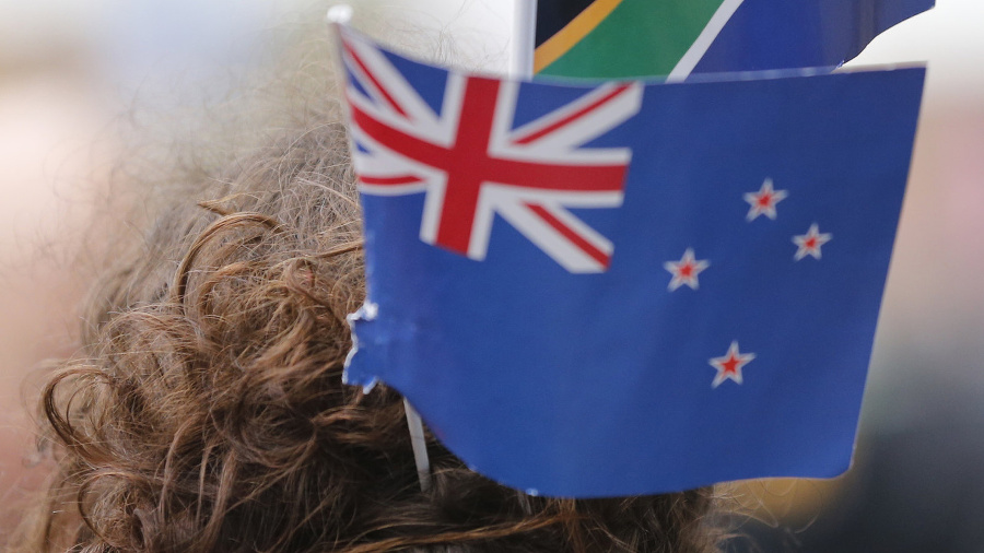 Súčasná vlajka Nového Zélandu.