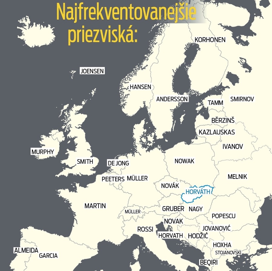 Najfrekventovanejšie priezviská