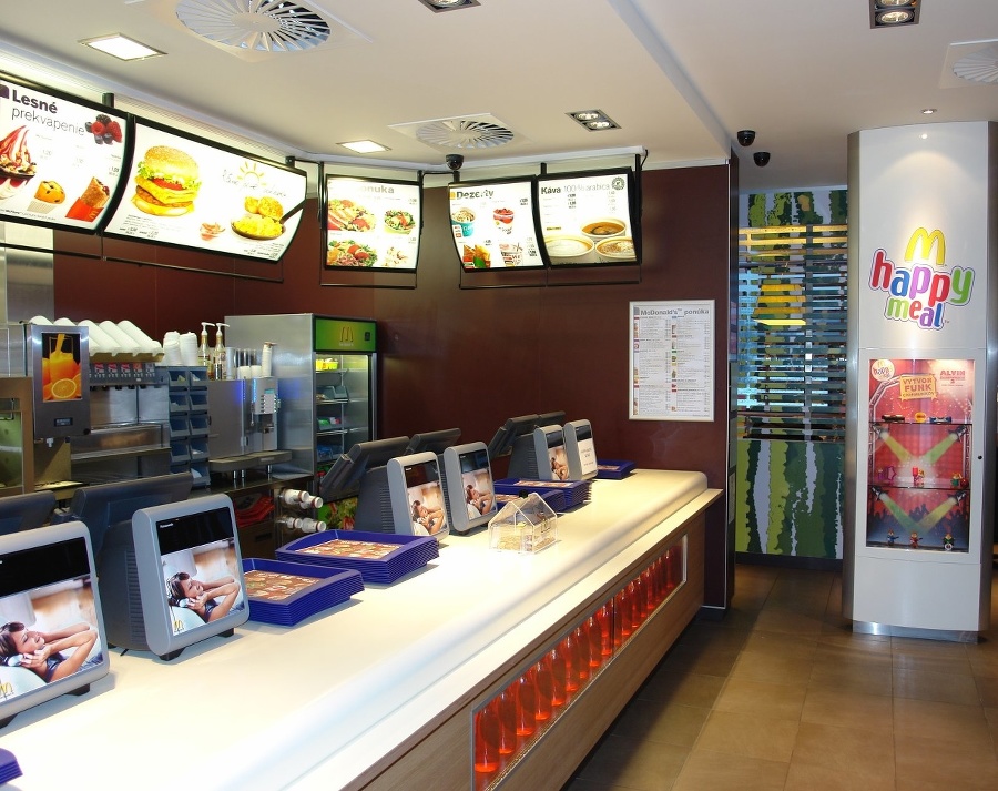 Súčasný interiér McDonald´s