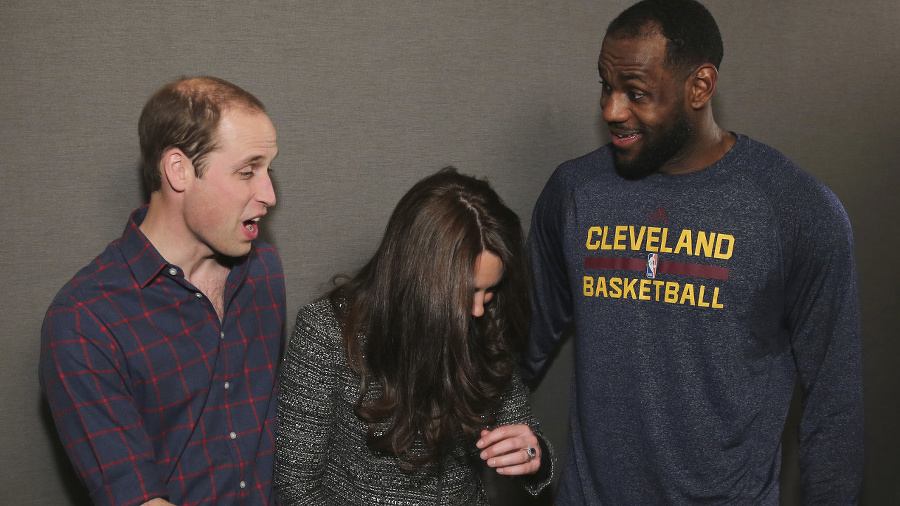 William, Kate a basketbalista