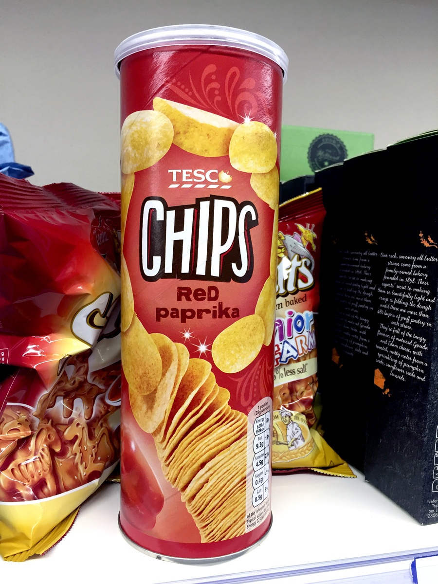 Tesco Chips Red Paprika