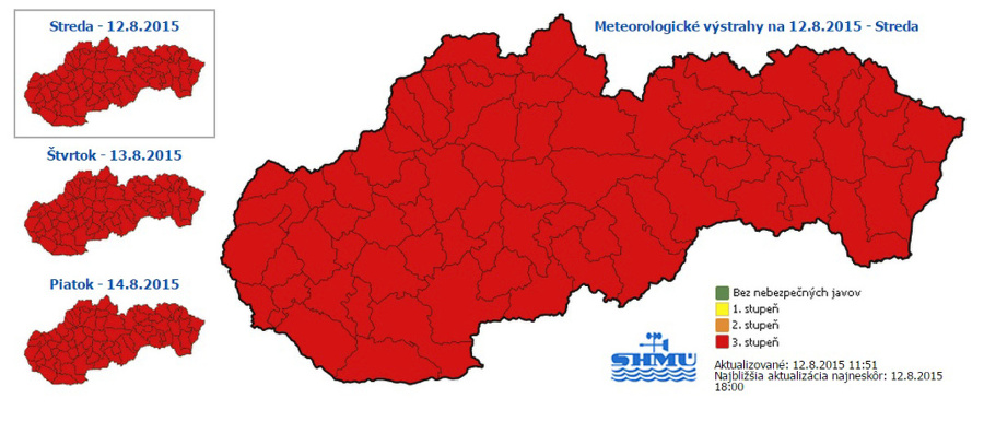 Najvyššie varovanie pred horúčavami!