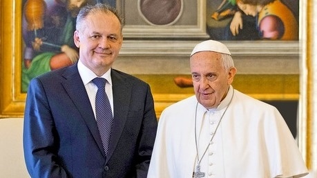 Andrej Kiska s Pápežom