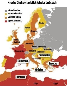 Hrozba útoku v turistických