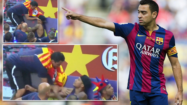 Neymar a Xavi mali pri oslavách Barcelony konflikt.
