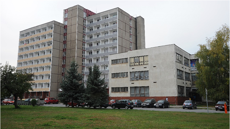 Študentský domov na Budovateľskej ulici v Prešove.