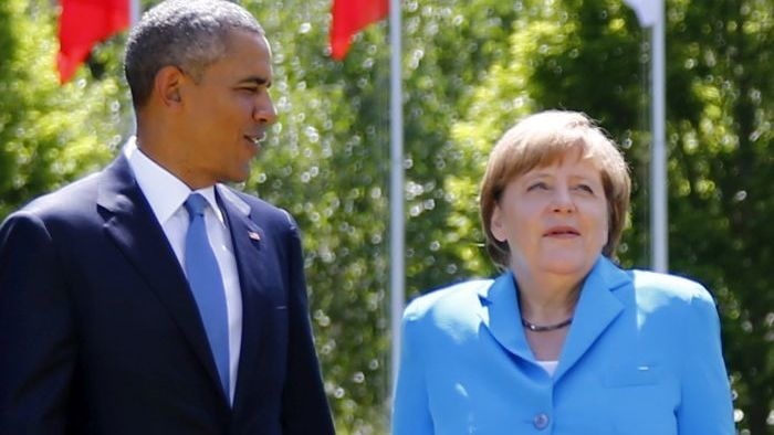 Barack Obama a Angela