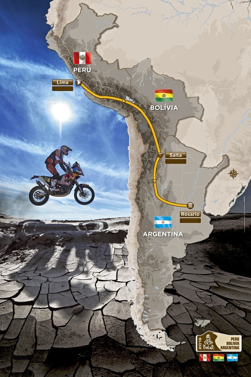 Trať Rely Dakar 2016