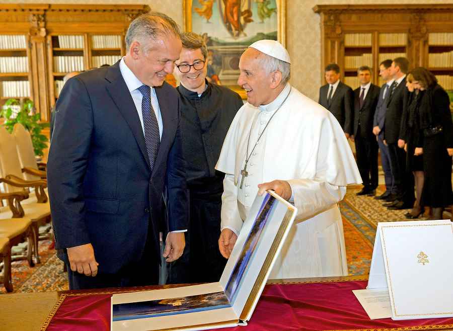 Andrej Kiska s Pápežom
