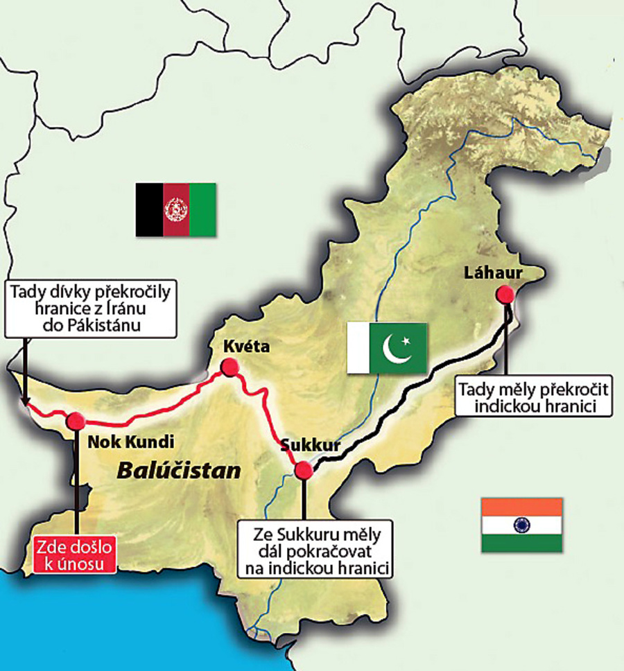 Plánovaná cesta cez Pakistan