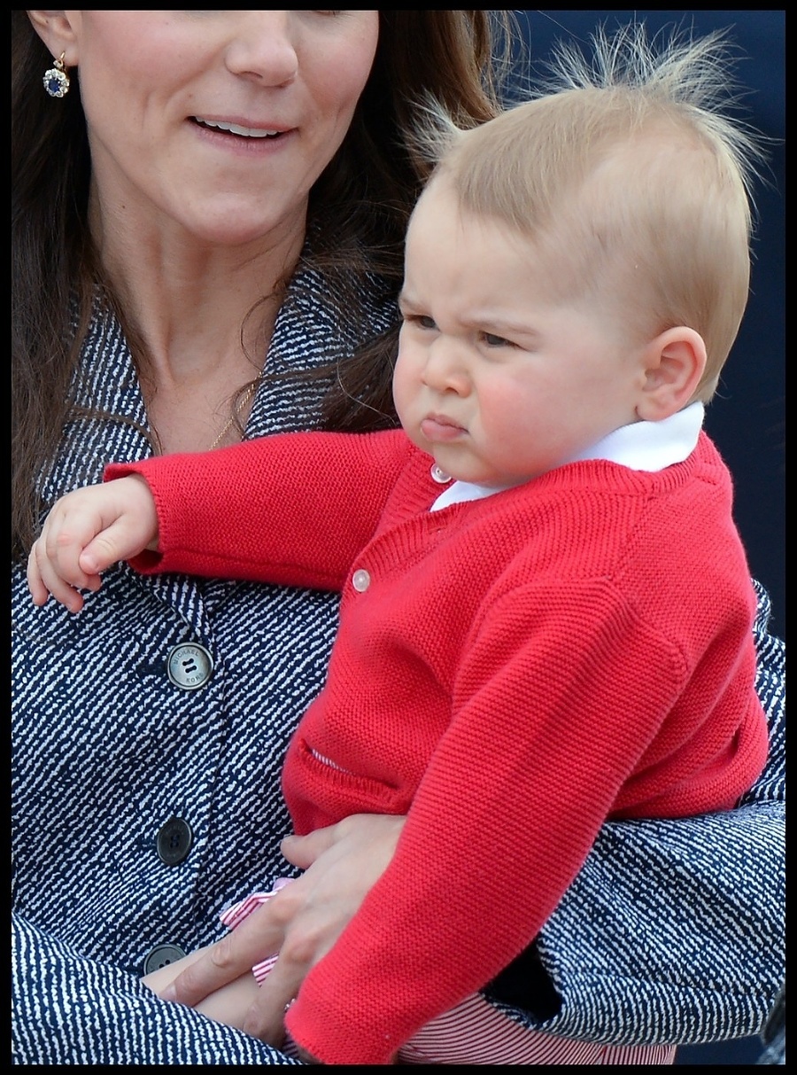 Roztomilé grimasy princa Georgea.