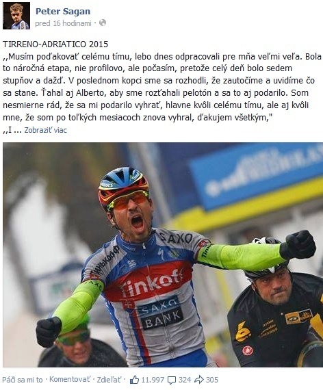 Peter Sagan sa na