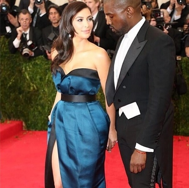 Kim Kardashian a Kanye West.