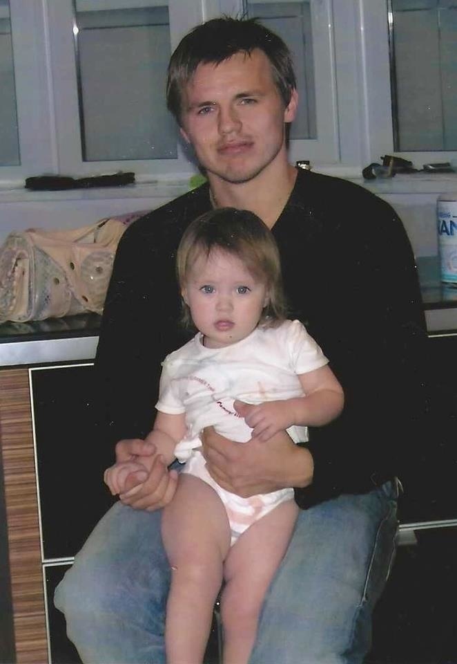 Ruslan s malou Kristinou.