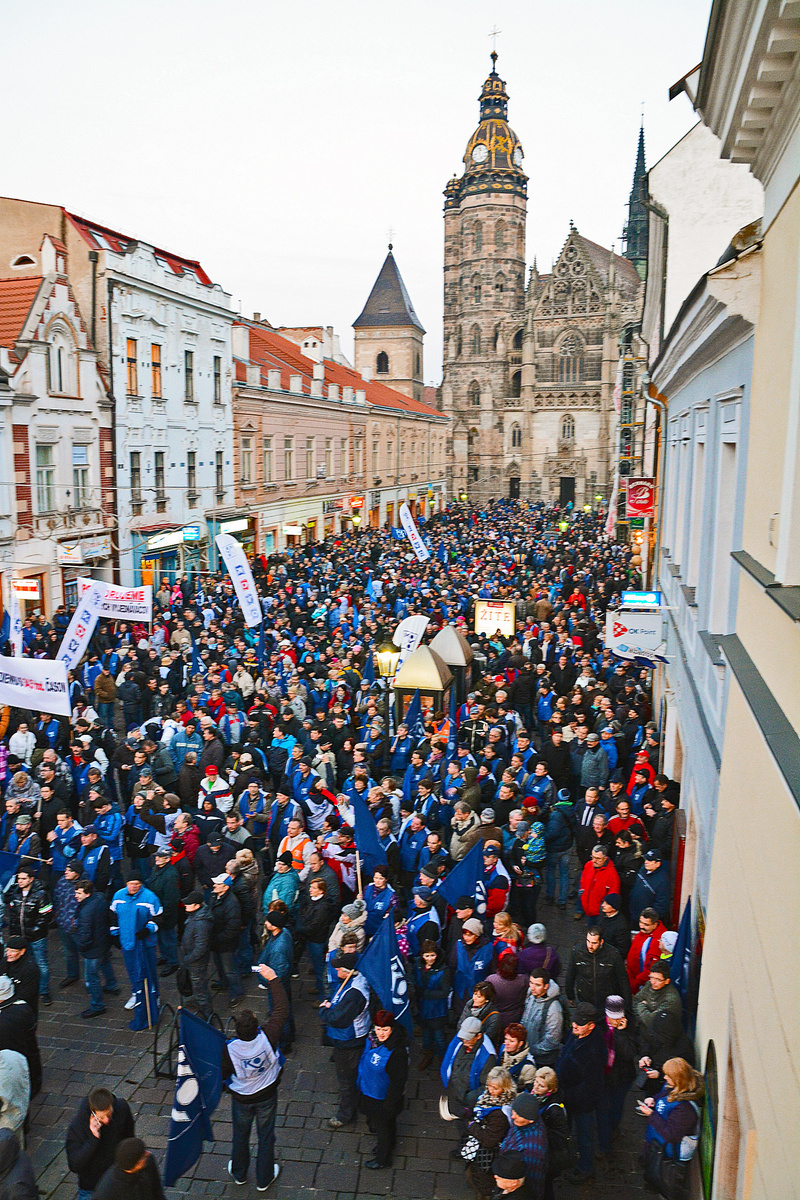 Na protest do Košíc