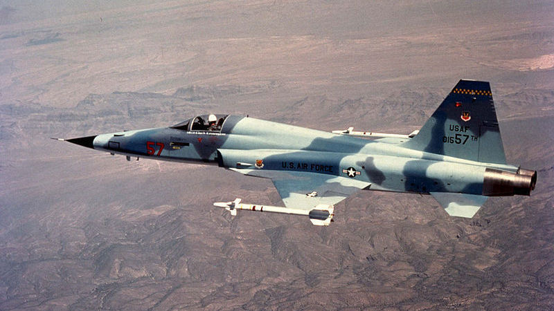 Bojové lietadlo F-5E.