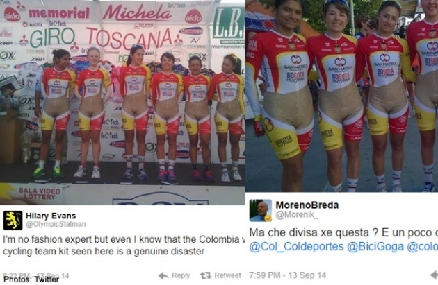 Kolumbijské cyklistky svojimi dresmi