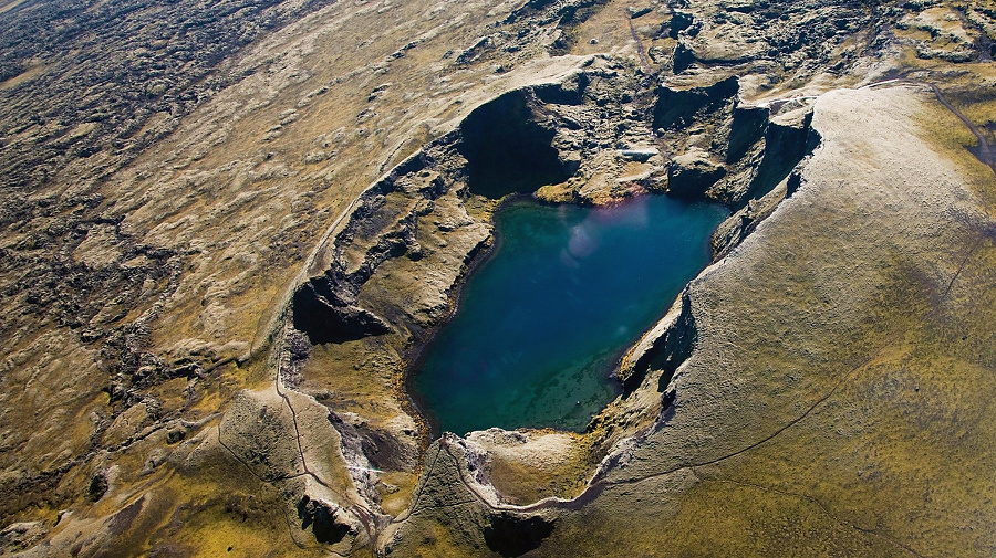Kráter sopky Bárdarbunga.
