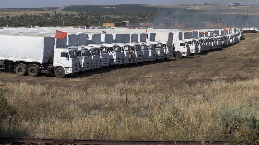 Ruský konvoj s humanitárnou