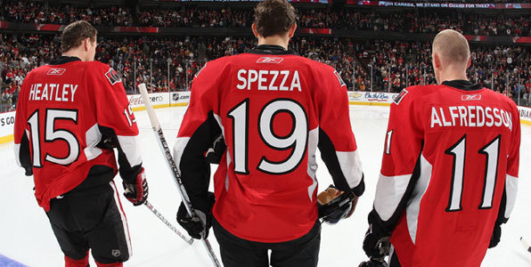 Pizza line: Heatley, Spezza