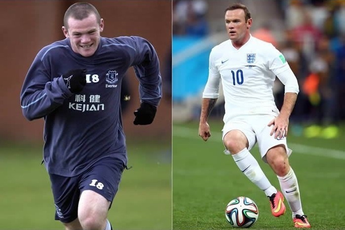 Naľavo mladučký Wayne Rooney