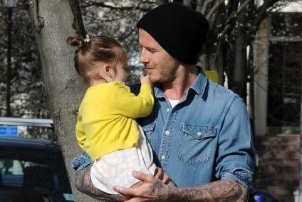David Beckham s dcérkou,