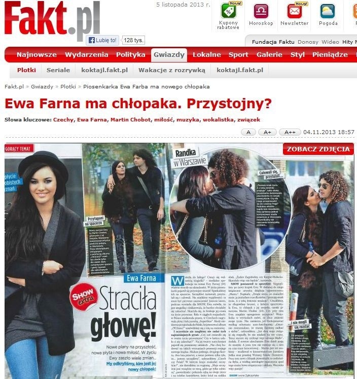 Ewu pristihli poľskí paparazzi