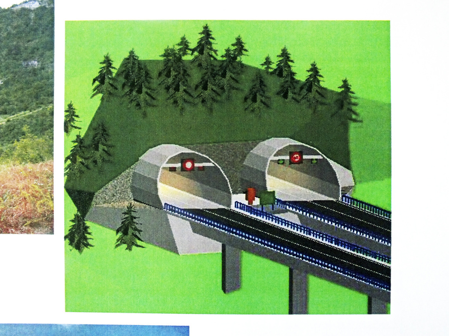 Vizualizácia dvojrúrového tunela pod